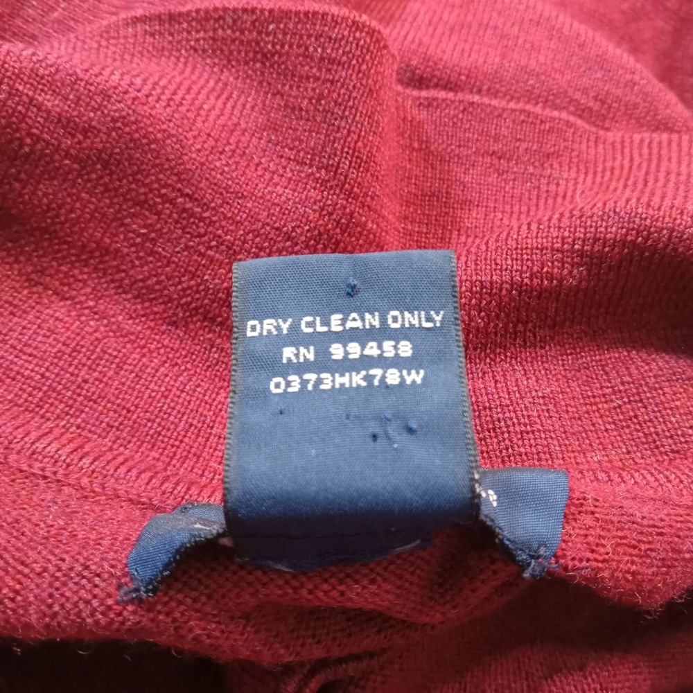 Brooks Brothers 100% Merino Wool Vintage Pullover Men's XL Maroon - Picture 4 of 7